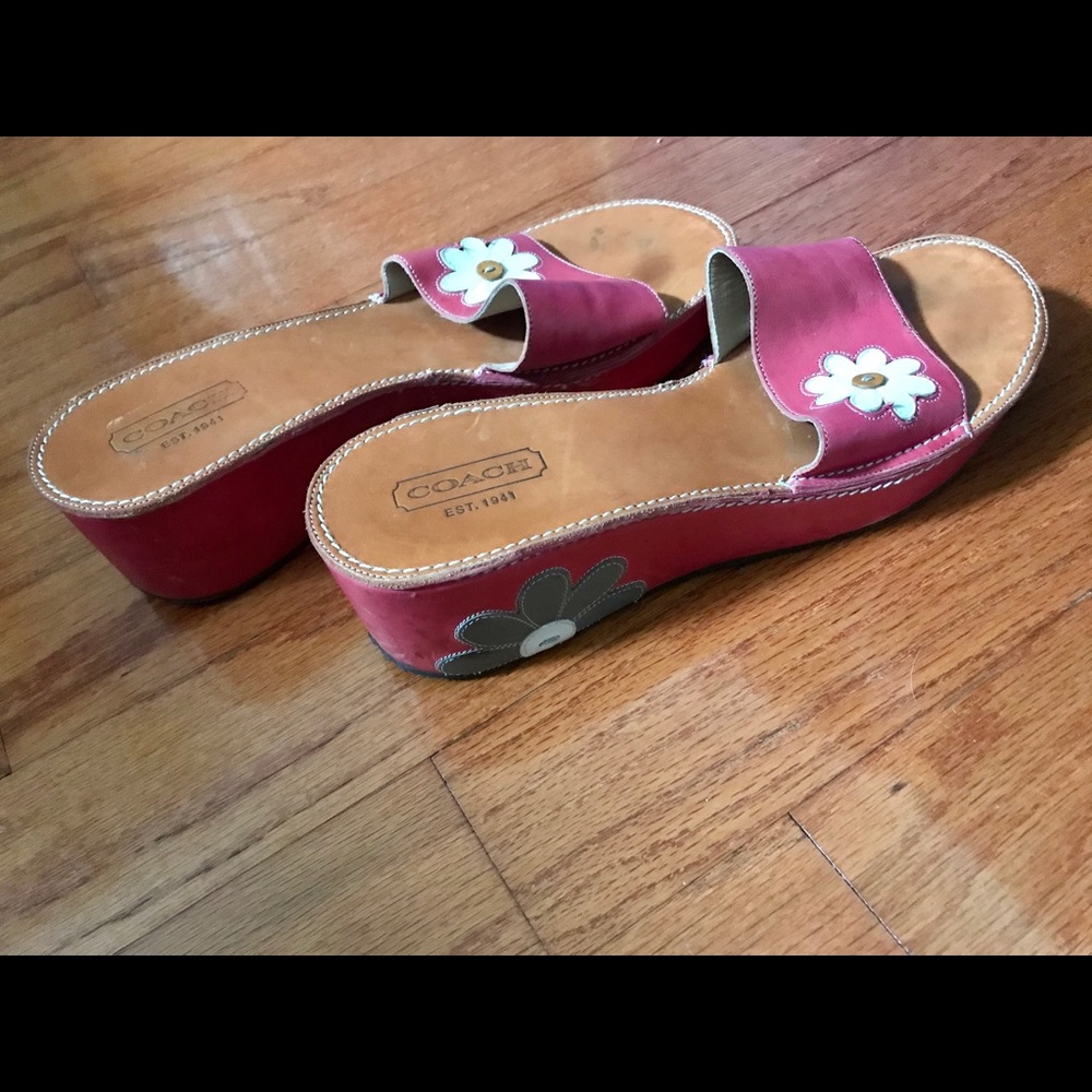 Used condition Coach Sz9.5 Wedge Sandals - REPOSH